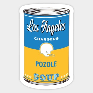 Los Angeles Chargers Soup Can Sticker